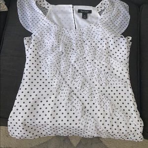 Black and white polka dot top